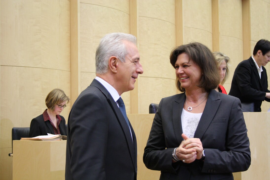 Bundesratspräsident Tillich (l.) und Staatsministerin Aigner (r.)